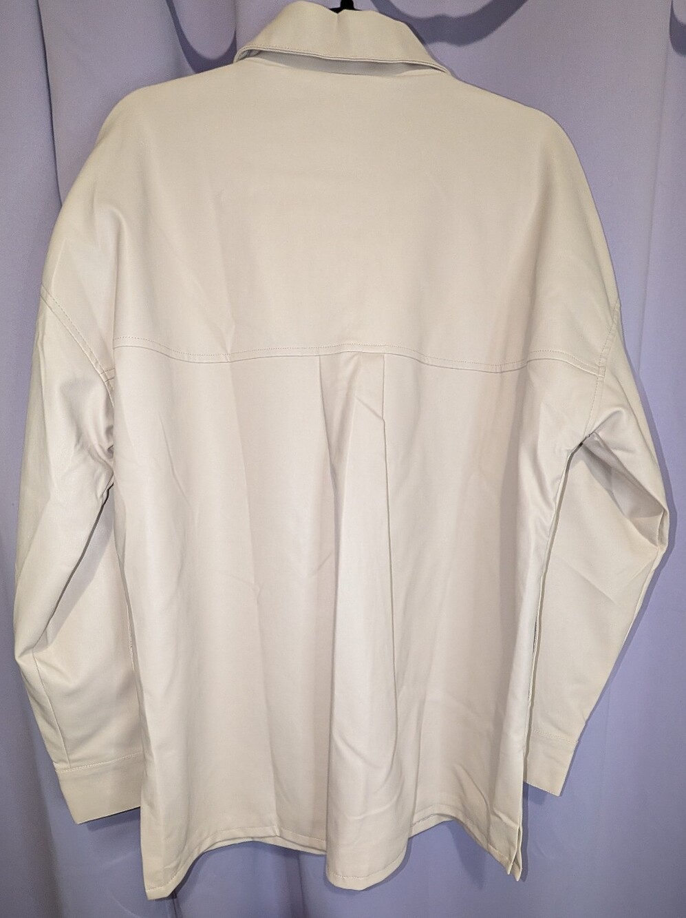 Papermoon - EUC - Cream Faux Leather Shacket - Picture 6 of 8